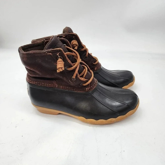 Sperry Top Sider STS91176 Women's Brown Waterproof Saltwater Duck Boot Sz  6.5 - Picture 1 of 10